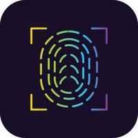Fingerprint  Gradient Icon vector