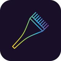 Hair Dye Brush Gradient Icon vector