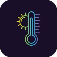 High Temperatures Gradient Icon vector