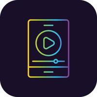 Video Tutorial Gradient Icon vector