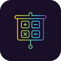 Calculation Presentation Gradient Icon vector