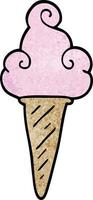 cartoon doodle ice cream vector