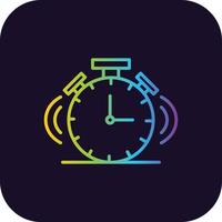 Alarm Clock Gradient Icon vector