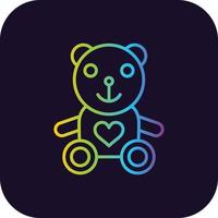 Teddy Bear Gradient Icon vector