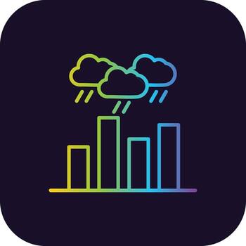Bar Chart Gradient Icon vector