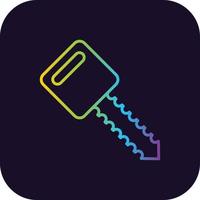 23 - Car Key Gradient Icon vector