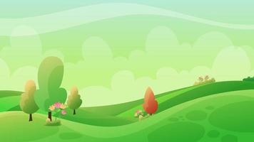 Cartoon Background - Nature Green Hill video