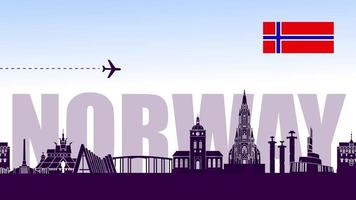fondo de estilo de papel - ciudad de viajes noruega video