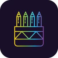 Crayons Gradient Icon vector