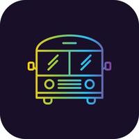 Bus Gradient Icon vector