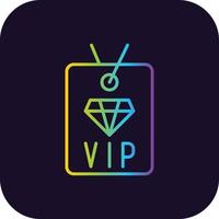 icono de gradiente de privilegio vip vector