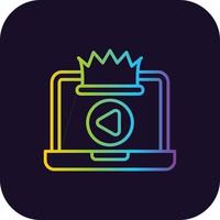 Premium Content Gradient Icon vector