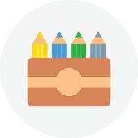 Crayons Flat Circle vector