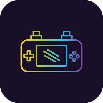 icono de gradiente de consola de juegos vector