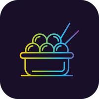 Meatballs Gradient Icon vector