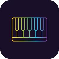 icono de gradiente de piano vector