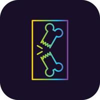 Broken Bone Gradient Icon vector