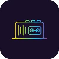 Tape Recorder Gradient Icon vector