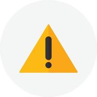 Warning Sign Flat Circle vector