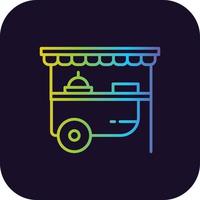 Food Cart Gradient Icon vector