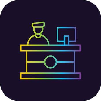 Reception Gradient Icon vector