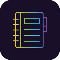 Notebook Gradient Icon vector