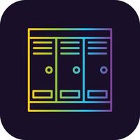 Locker Room Gradient Icon vector