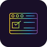 Browser Gradient Icon vector