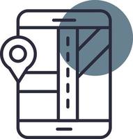 Navigation Gradient Icon vector