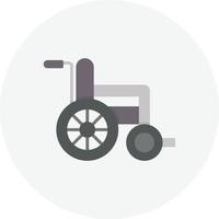 Wheel Chair Flat Circle vector