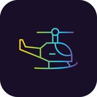 Helicopter Gradient Icon vector