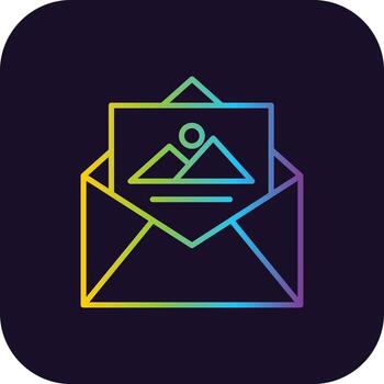 Envelope Gradient Icon vector