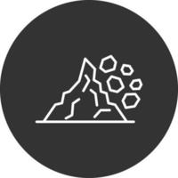 Landslide Line Inverted Icon vector