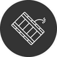 Dynamite Line Inverted Icon vector