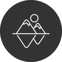 Iceberg Line Inverted Icon vector