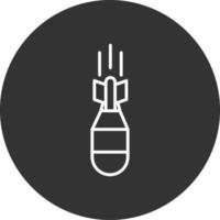 icono de línea de bomba invertida vector