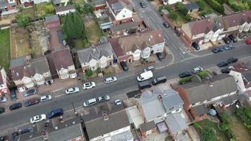 Aerial view of Residentials and Houses of Saint Area Luton England UK, The Most of Asian Pakistani and Kashmiri peoples are living here. video