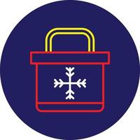 Portable Fridge Line Multicolor vector