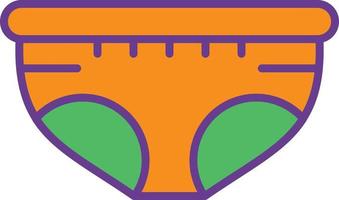 Diaper Line Filled Two Color vector