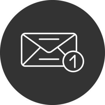 Message Line Inverted Icon vector
