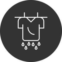 Drying Line Inverted Icon vector