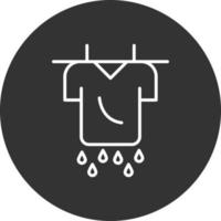 Drying Line Inverted Icon vector