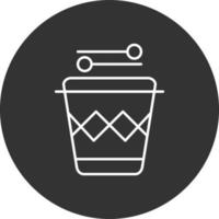 Drum Line Inverted Icon vector