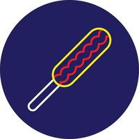 Corndog Line Multicolor vector