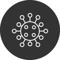 Covid virus Line Inverted Icon vector