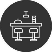 Bar Counter Line Inverted Icon vector