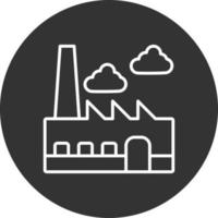 Factory Line Inverted Icon vector