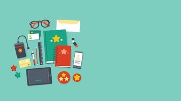 ilustración de negocios, para agregar a su video, adecuada para la explicación de video con estilo de animación, puede poner texto al lado, de acuerdo con su creación.