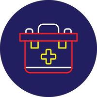 First Aid Kit Line Multicolor vector