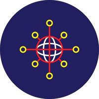 Connectivity Line Multicolor vector